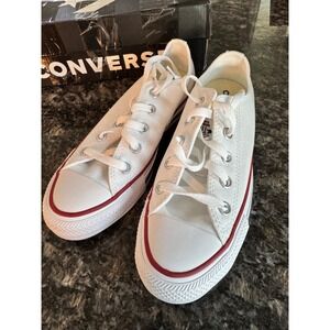 Converse All Star Ox Optical White Canvas Low Top Sneakers W7652 Mens 4 Womens 6
